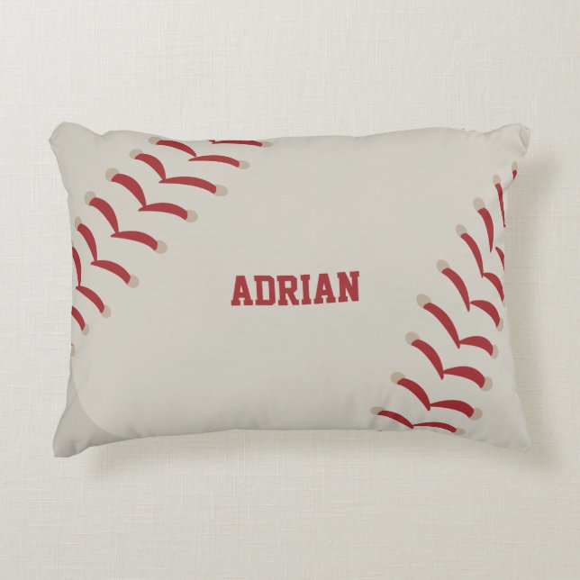 Cojín Decorativo Deportes de béisbol personalizados (Anverso)