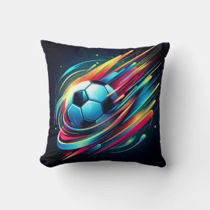 Cojín Decorativo Deportes de velocidad de fútbol ciber futurista