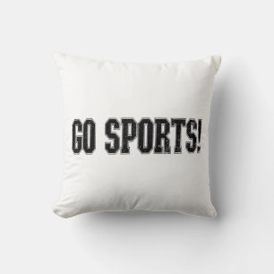 Cojín Decorativo ¡Deportes! Deportes deportivos divertidos y vintag