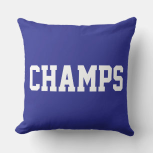 Cojín Decorativo Deportivamente Divertido CHAMPS Texto Blanco Sobre