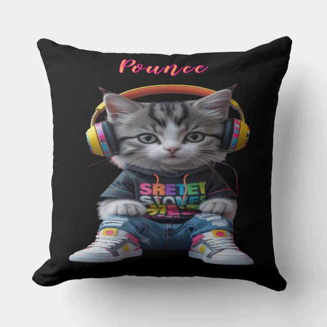 Cojín decorativo deportivo para gatitos - Cuto fel (Anverso)