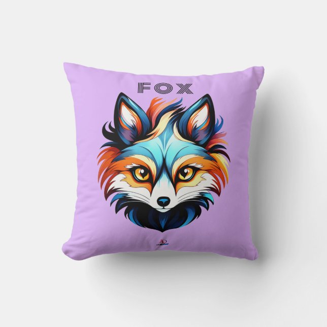Cojín Decorativo Der Bunte Fuchs - Kopf Portrait (Anverso)