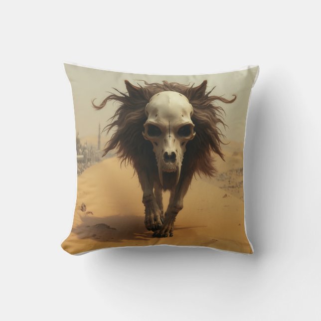 Cojín Decorativo Der teuflische Wolf - Teufel und Fell (Anverso)