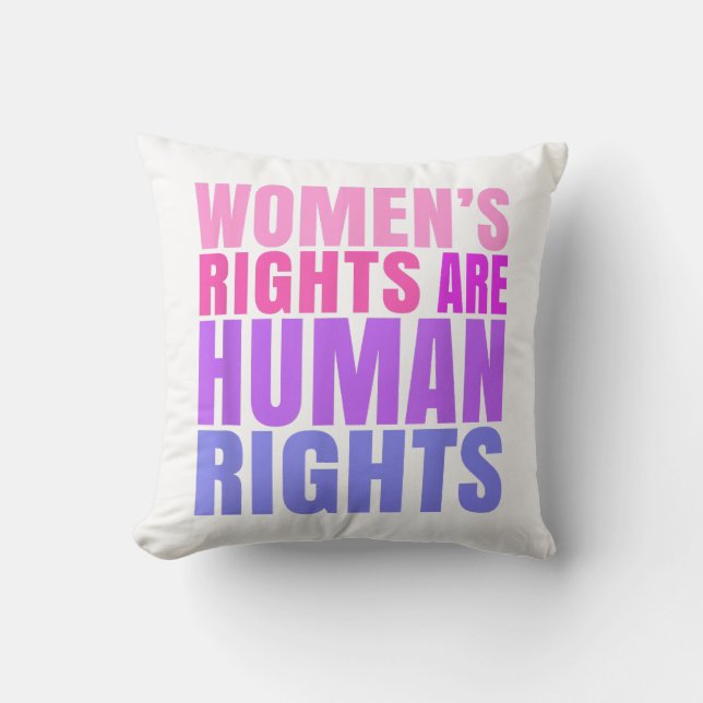 Cojín Decorativo Derechos Humanos Derechos de la Mujer (Anverso)