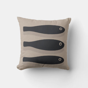 Cojín Decorativo Deriva en Silencio-Taupe Desgastado y Negro Índigo