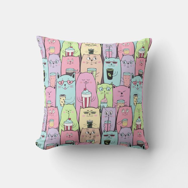 Cojín Decorativo Derpy Cats (Anverso)