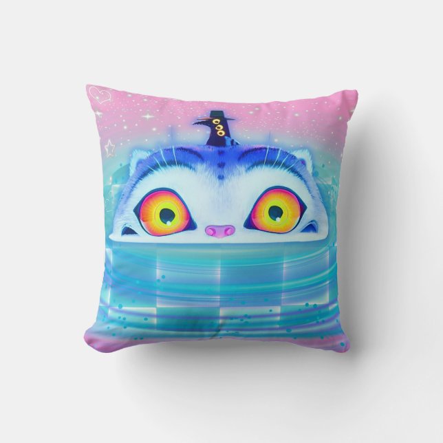 Cojín Decorativo Derpy Tiger K Pop Throw Pillow (Anverso)