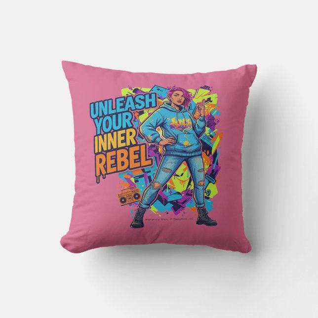 Cojín Decorativo Desata a tu rebelde interior -  (Anverso)