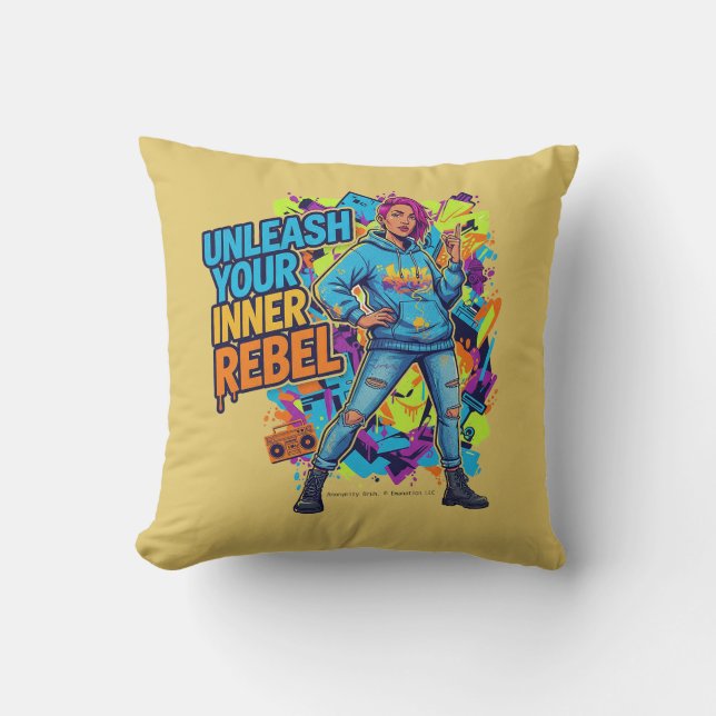 Cojín Decorativo Desata a tu rebelde interior -  (Anverso)