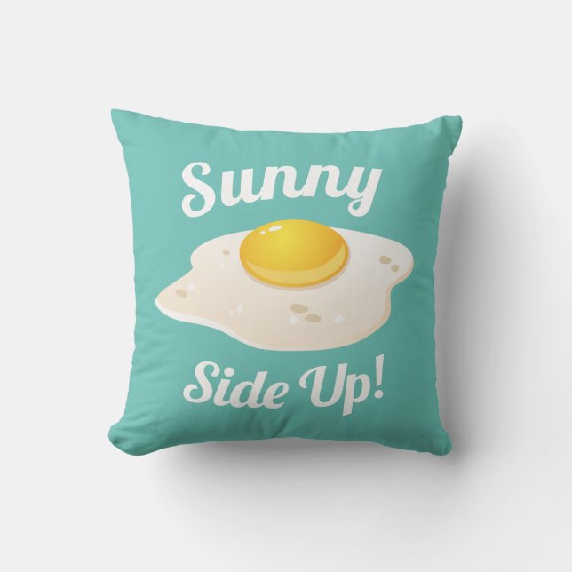 Cojín Decorativo Desayuno soleado del huevo frito para arriba del (Anverso)