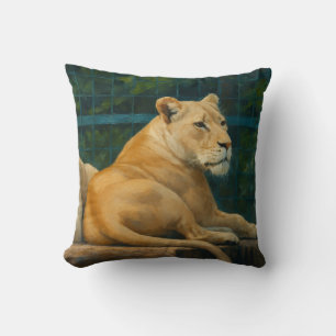 Cojín Decorativo Descanso protegido - Pareja de leones en ambientes