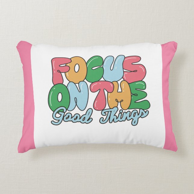 Cojín Decorativo Descubre lo que es tendencia ahora (Anverso)