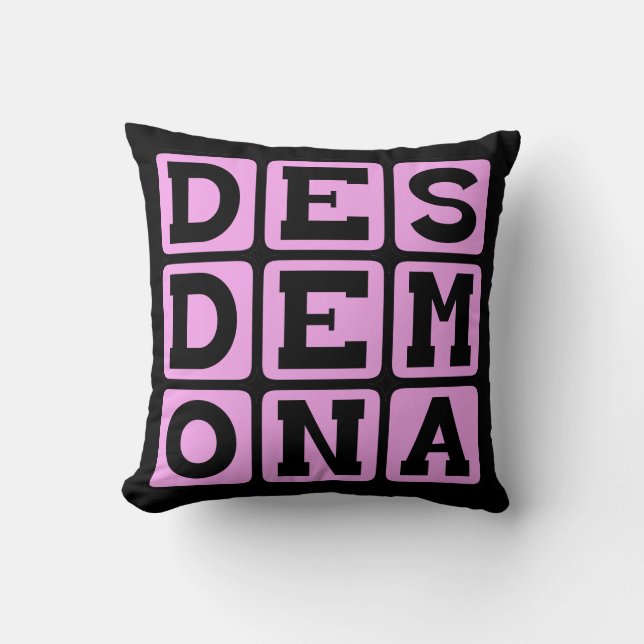 Cojín Decorativo Desdemona, personaje de Othello (Anverso)
