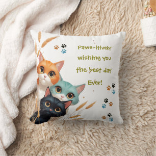 Cojín Decorativo Deseándote el Mejor Día Positividad