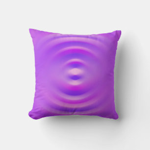 Cojín Decorativo Desenfoque morado gota de agua creando ondas