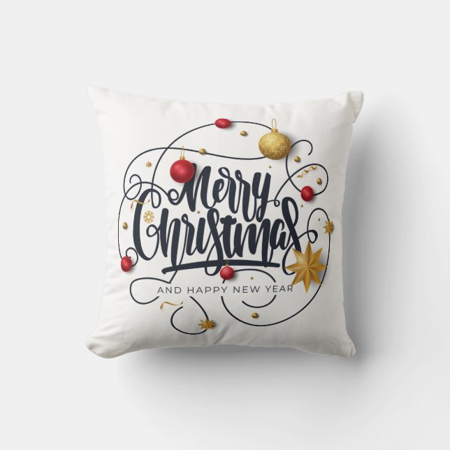 Cojín Decorativo Deseos de los navidades (Anverso)