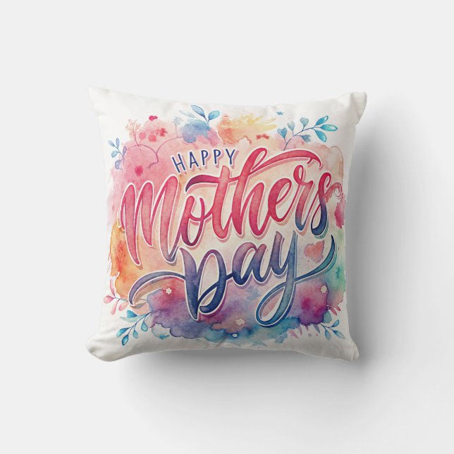 Cojín Decorativo Deseos en flor para mamá (Anverso)