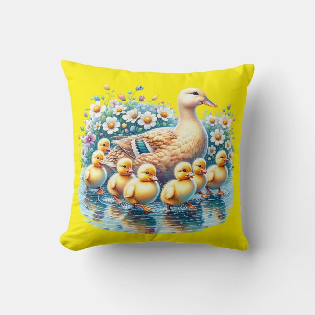 Cojín Decorativo "Desfile de duckling" (Anverso)