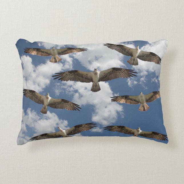 Cojín Decorativo Desfile de Osprey en el cielo (Anverso)