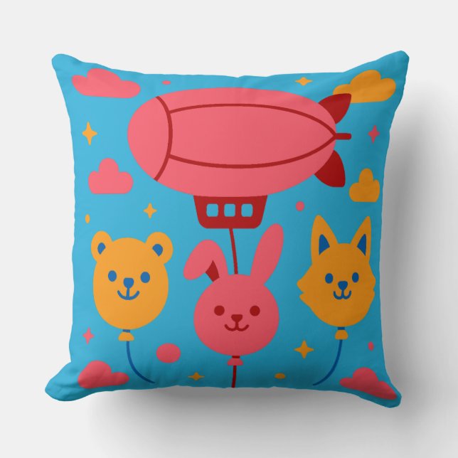 Cojín Decorativo Desfile del cielo azul (Anverso)