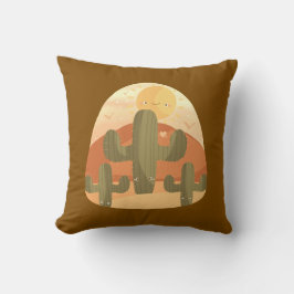 Cojín Decorativo Desierto de cactus con sol