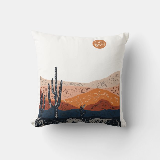 Cojín Decorativo Desierto de Swirl (Anverso)