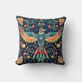 Cojín Decorativo Design folklorique élégant d'oiseau 🌸