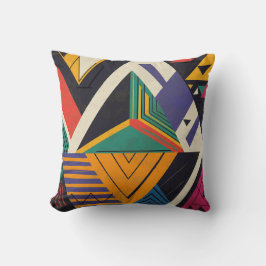 Cojín Decorativo Design of triangles in vibrant colors with pattern