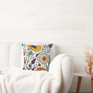 Cojín Decorativo Deslumbrante Daisy Delight: Una moda floral favori