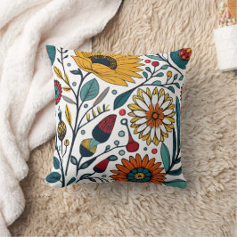 Cojín Decorativo Deslumbrante Daisy Delight: Una moda floral favori