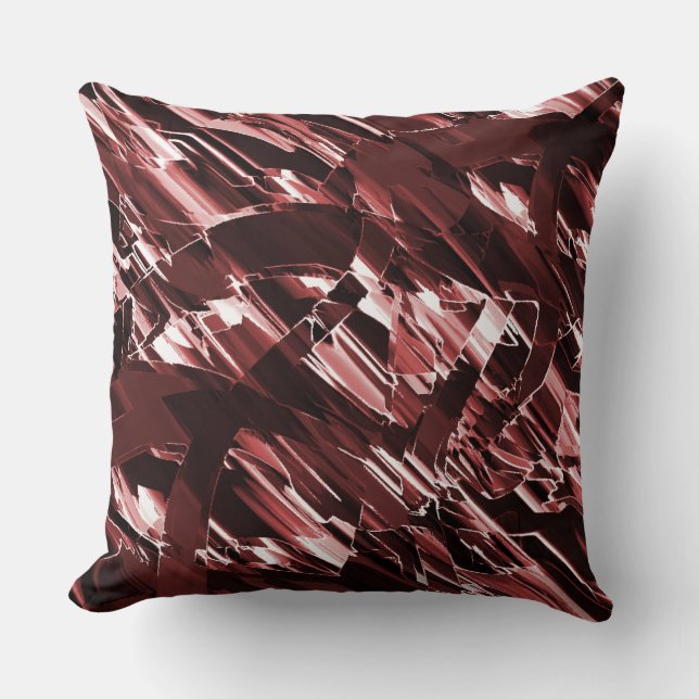 Cojín Decorativo Desorganización de las hojas rojas desgarradas o m (Anverso)