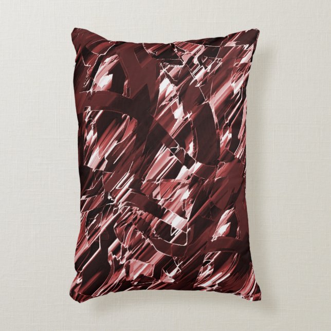 Cojín Decorativo Desorganización de las hojas rojas desgarradas o m (Frente (Vertical))