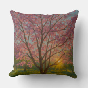 Cojín Decorativo Despertar de primavera - El paisaje de los árboles