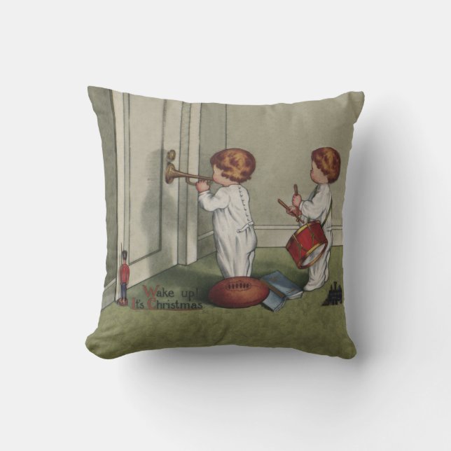 Cojín Decorativo Despierta a sus Navidades ilustracion infantil lin (Anverso)
