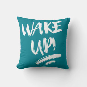 Cojín Decorativo ¡Despierta! Texto de Diseño Agradable