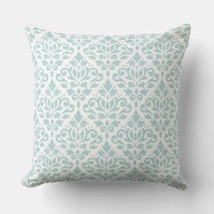 Cojín Decorativo Desplazar Damask Big Ptn pato azul de huevo (B) so
