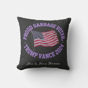 Cojín Decorativo Destacan el orgulloso votante de basura Trump Vanc