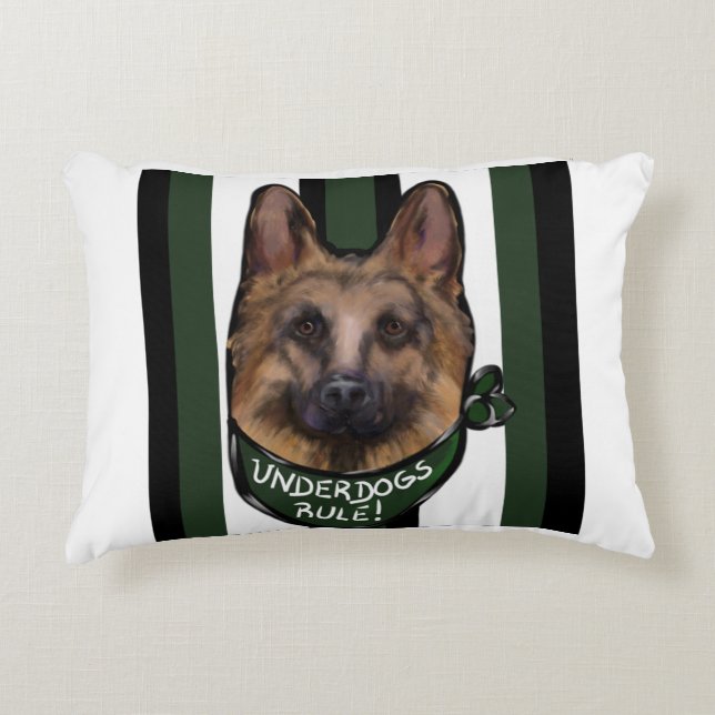 Cojín Decorativo Desvalido del Pastor Alemán (Anverso)