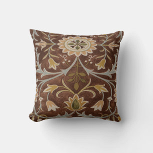 Cojín Decorativo Detalle Art Nouveau de las flores de Morris