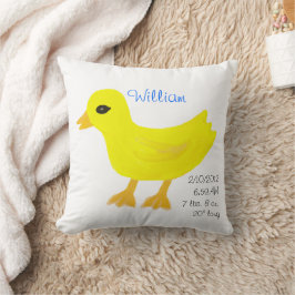 Cojín Decorativo Detalles de Nacimiento Pato de Goma Amarillo Azul