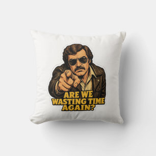 Cojín Decorativo Detective Retro Divertido Perdiendo el Tiempo en