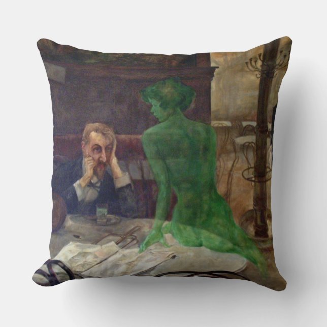 Cojín Decorativo Devoto verde 1901 de la diosa (Anverso)