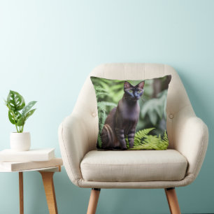 Cojín Decorativo Dexter El Gato Siamés Negro, Cushion
