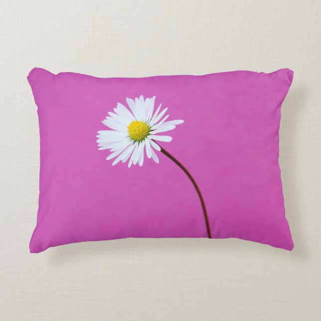 COJÍN DECORATIVO DÍA BLANCO SOBRE FONDO ROSA (Anverso)