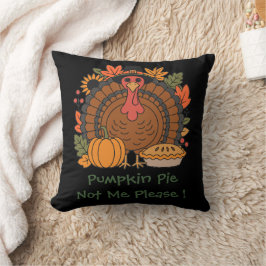 Cojín Decorativo Día de Acción de Gracias, Chef de Pavo Divertido,