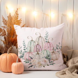 Cojín Decorativo Día de Acción de Gracias de la Calabaza Floral de