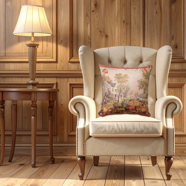 Cojín Decorativo Día de Acción de Gracias Granja Hogar Cosecha (Subido por el creador)