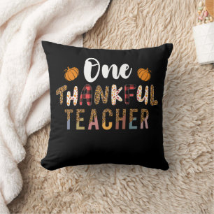 Cojín Decorativo Día de Acción de Gracias Leopard Teacher Fall Gro