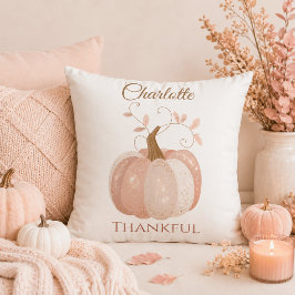 Cojín Decorativo Día de Acción de Gracias Personalizado – Calabaza