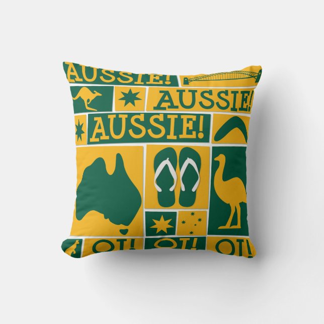 Cojín Decorativo Día de Australia (Anverso)